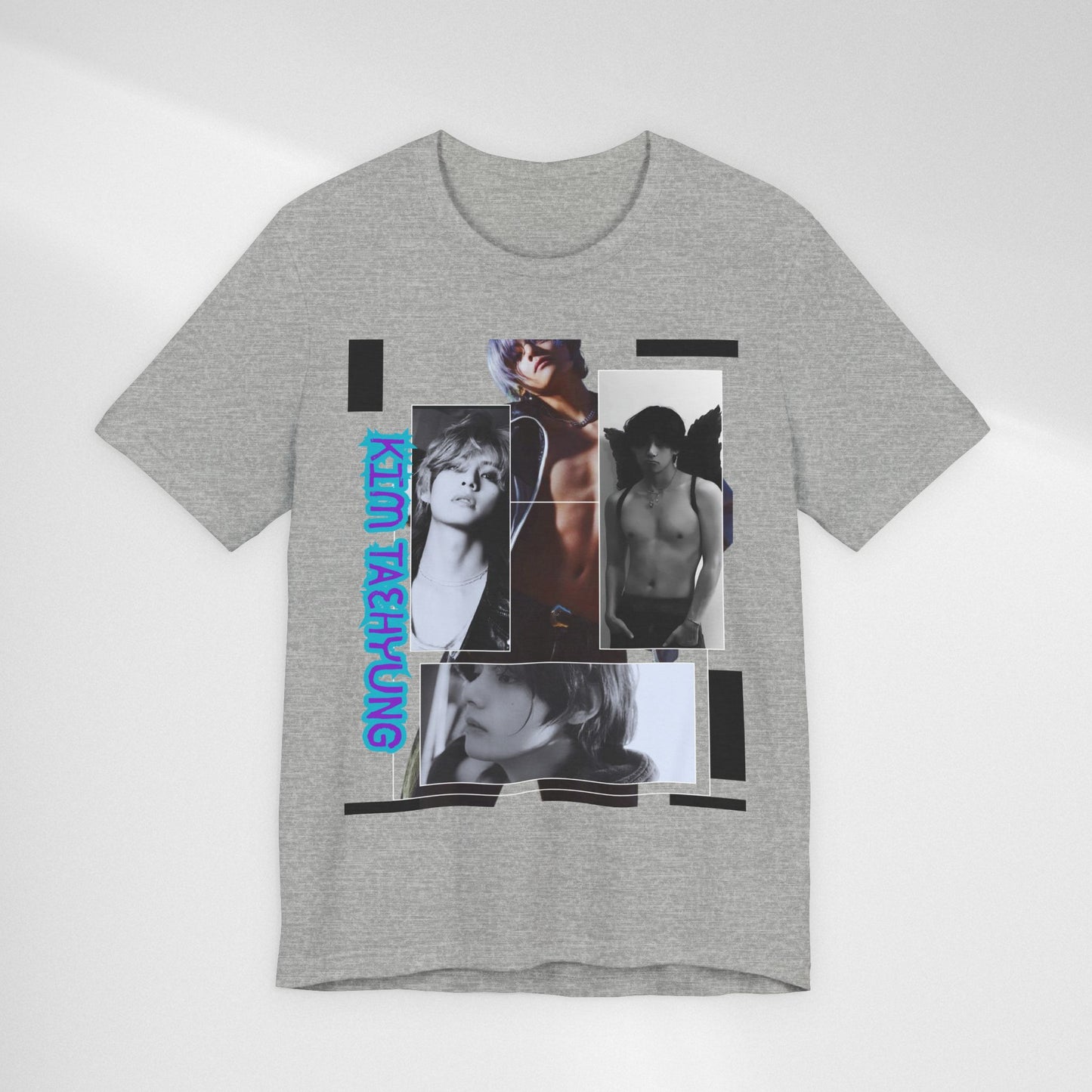 TAE Photo Collage Graphic Tee — Retro Black & White Portraits