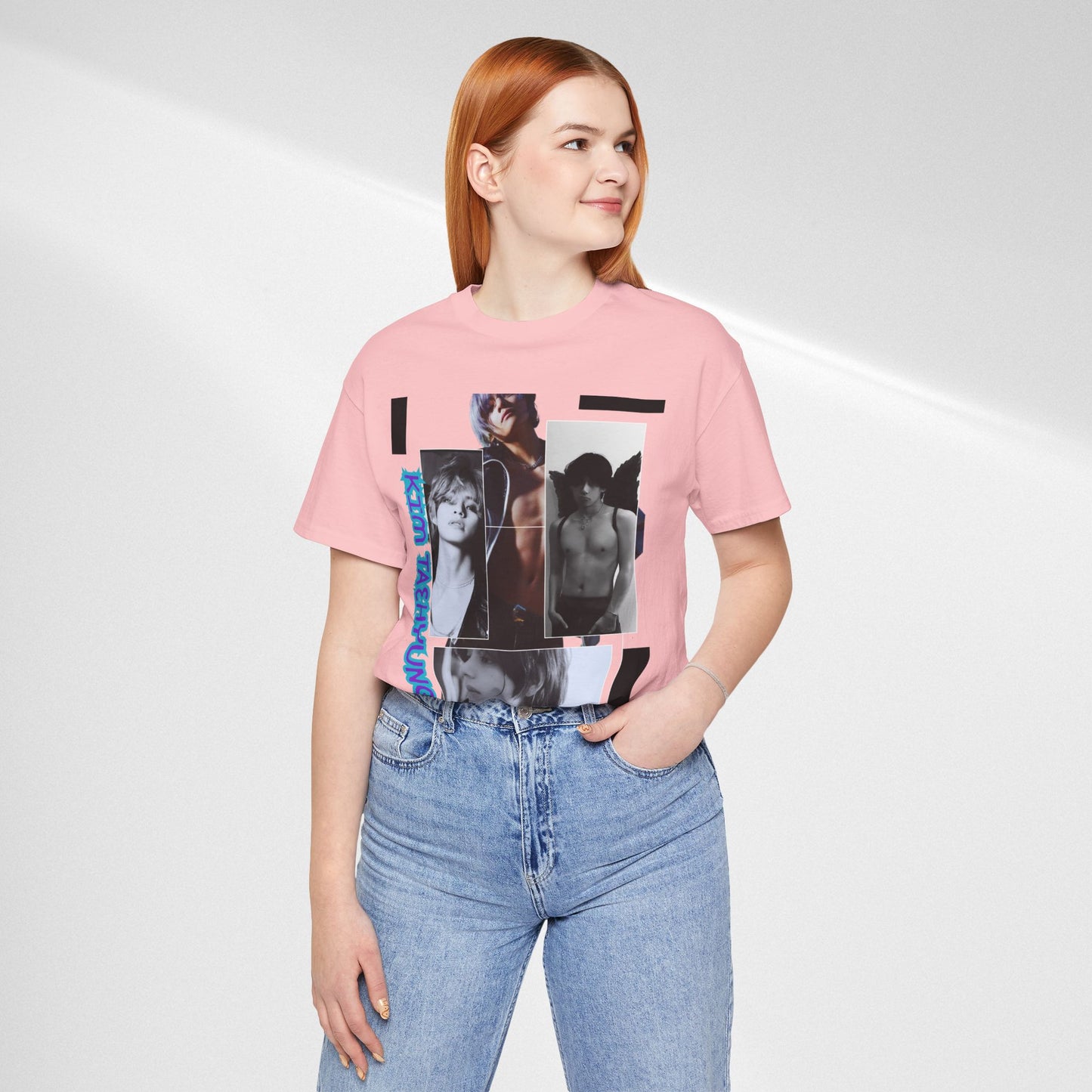 TAE Photo Collage Graphic Tee — Retro Black & White Portraits