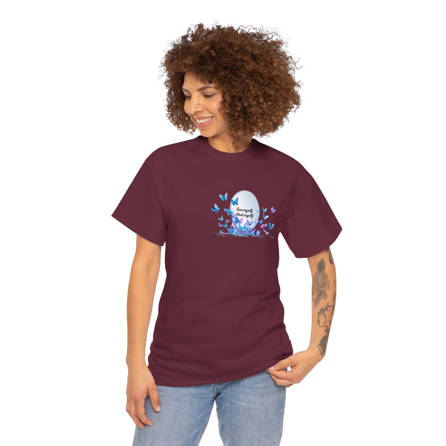 Butterfly Moon T-Shirt — "Strength Through Change" Inspirational Tee
