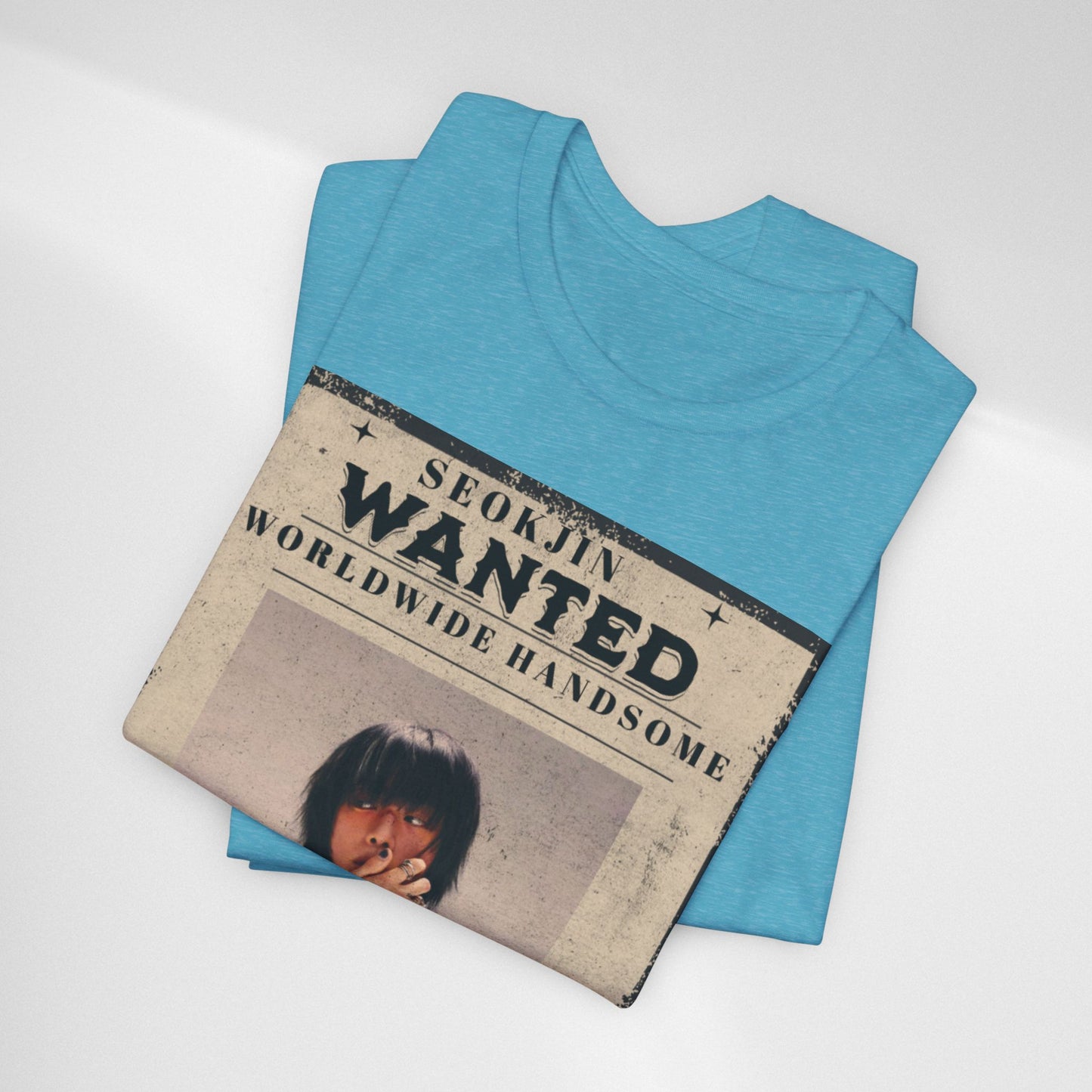T-Shirt — 'Seokjin Wanted: Worldwide Handsome' Vintage Poster Tee