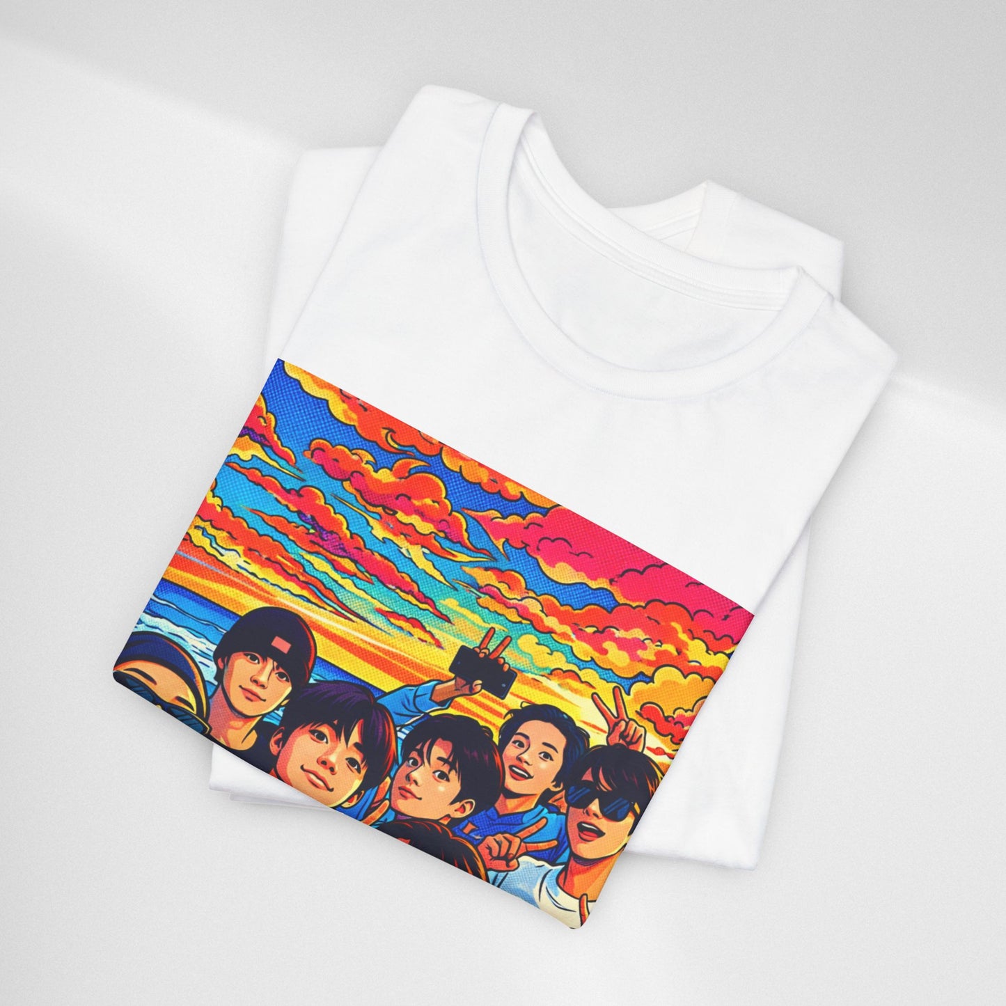 BTS Vibrant Sunset Group Portrait Tee