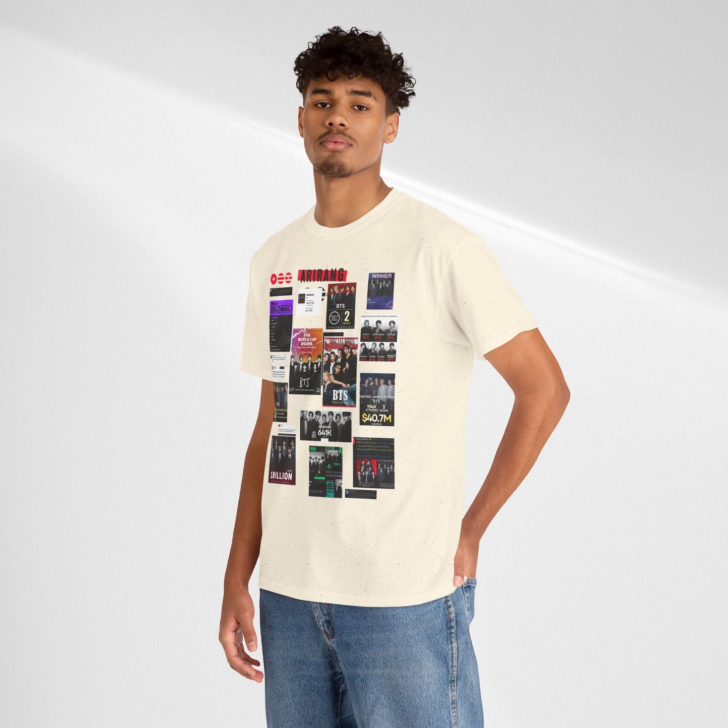 BTS ARIRANG Collage Tee — Iconic Albums & Milestones Graphic T-Shirt