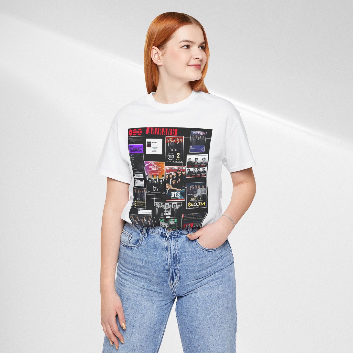 BTS  ARIRANG Collage Graphic Tee — K‑Pop Fan Tribute Shirt