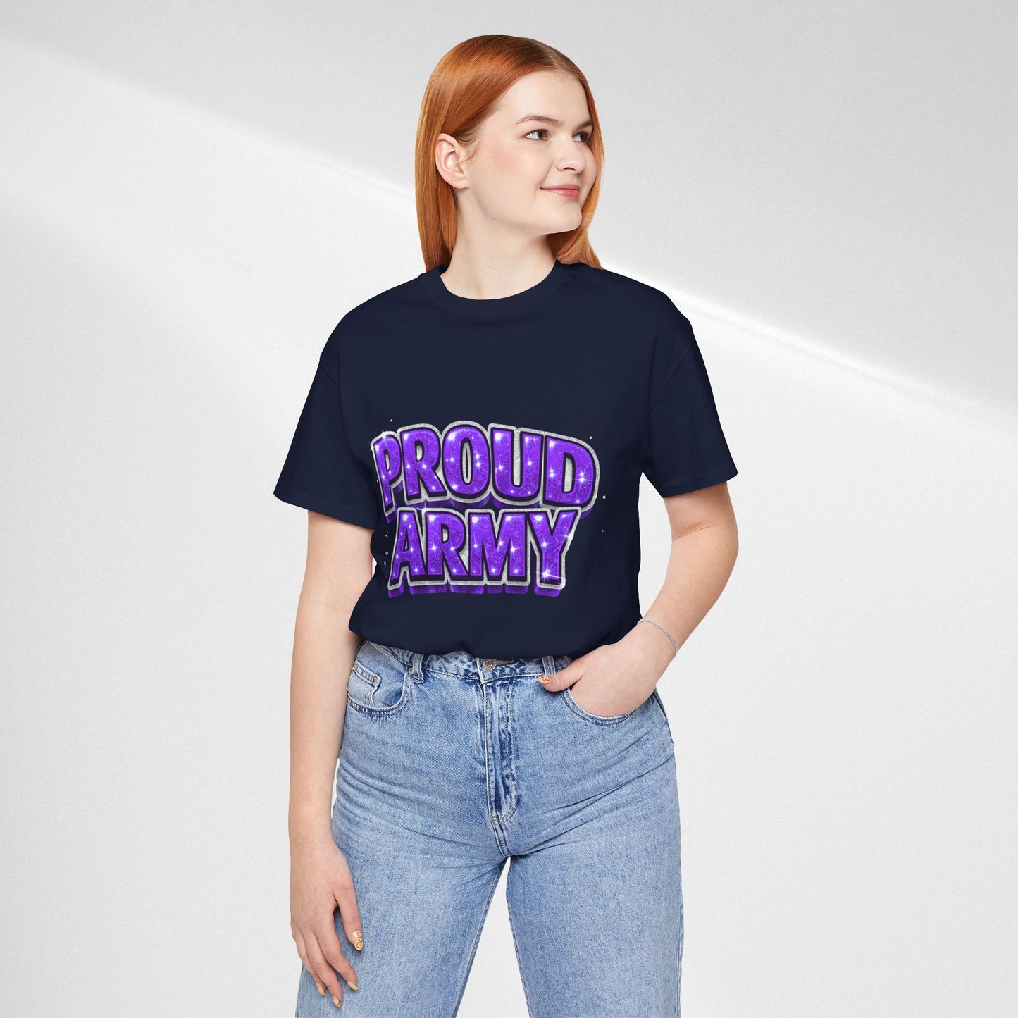 Proud Army T-Shirt — Bold Purple BTS Support Tee