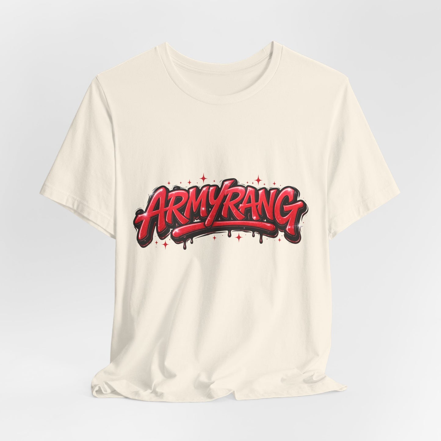BTS T-Shirt — 'ARMYRANG' Red Graffiti Logo Tee
