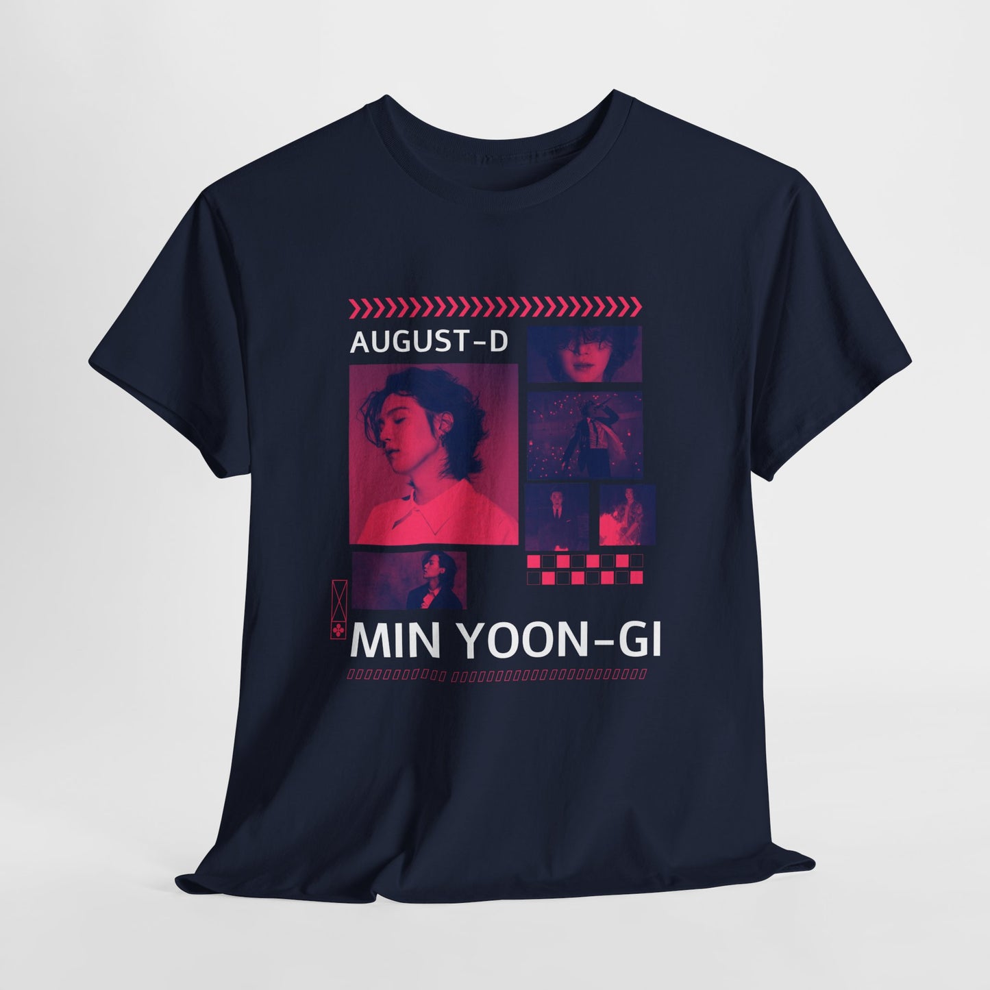 Min Yoon-Gi Photo Grid Tee — K‑Pop BTS August‑D Fan Shirt