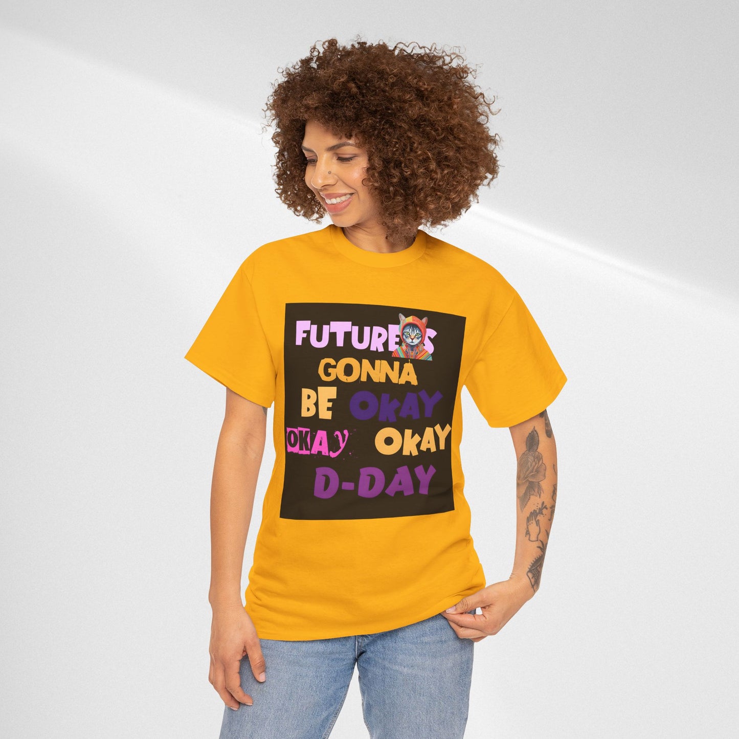 Future's Gonna Be Okay D-Day T-Shirt — Positive Retro Graphic Tee