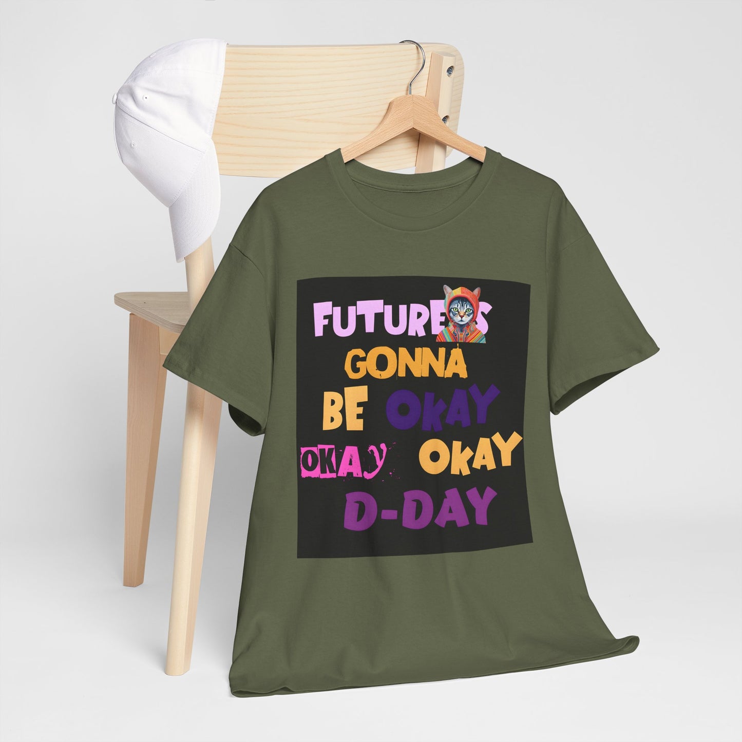Future's Gonna Be Okay D-Day T-Shirt — Positive Retro Graphic Tee