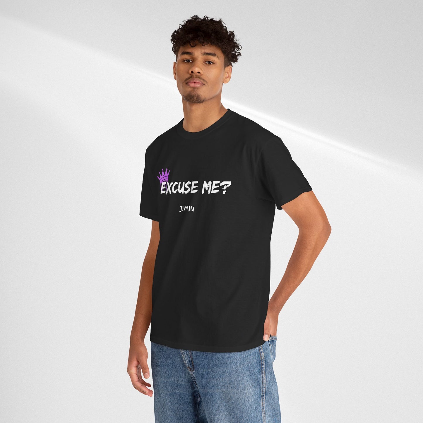 Excuse Me? Tee — Jimin Crown Graphic T‑Shirt
