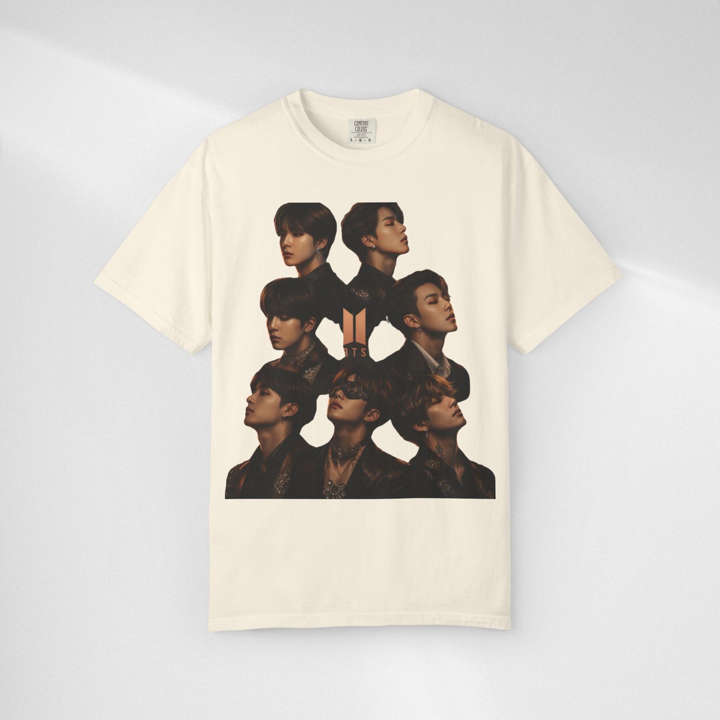 BTS Portrait Collage T-Shirt — Dark Mood Graphic Tee