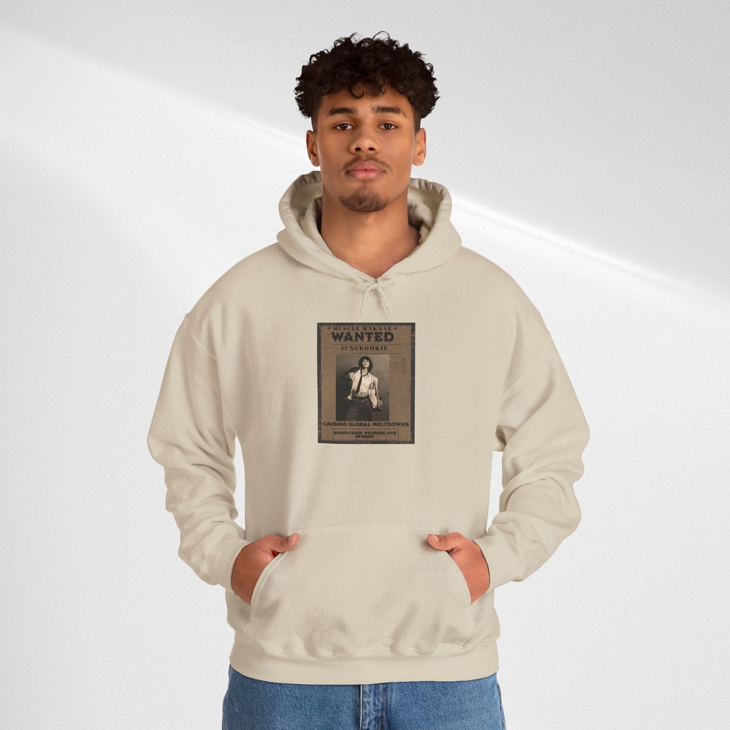 Hoodie — Vintage JK 'WANTED' Poster Graphic Pullover
