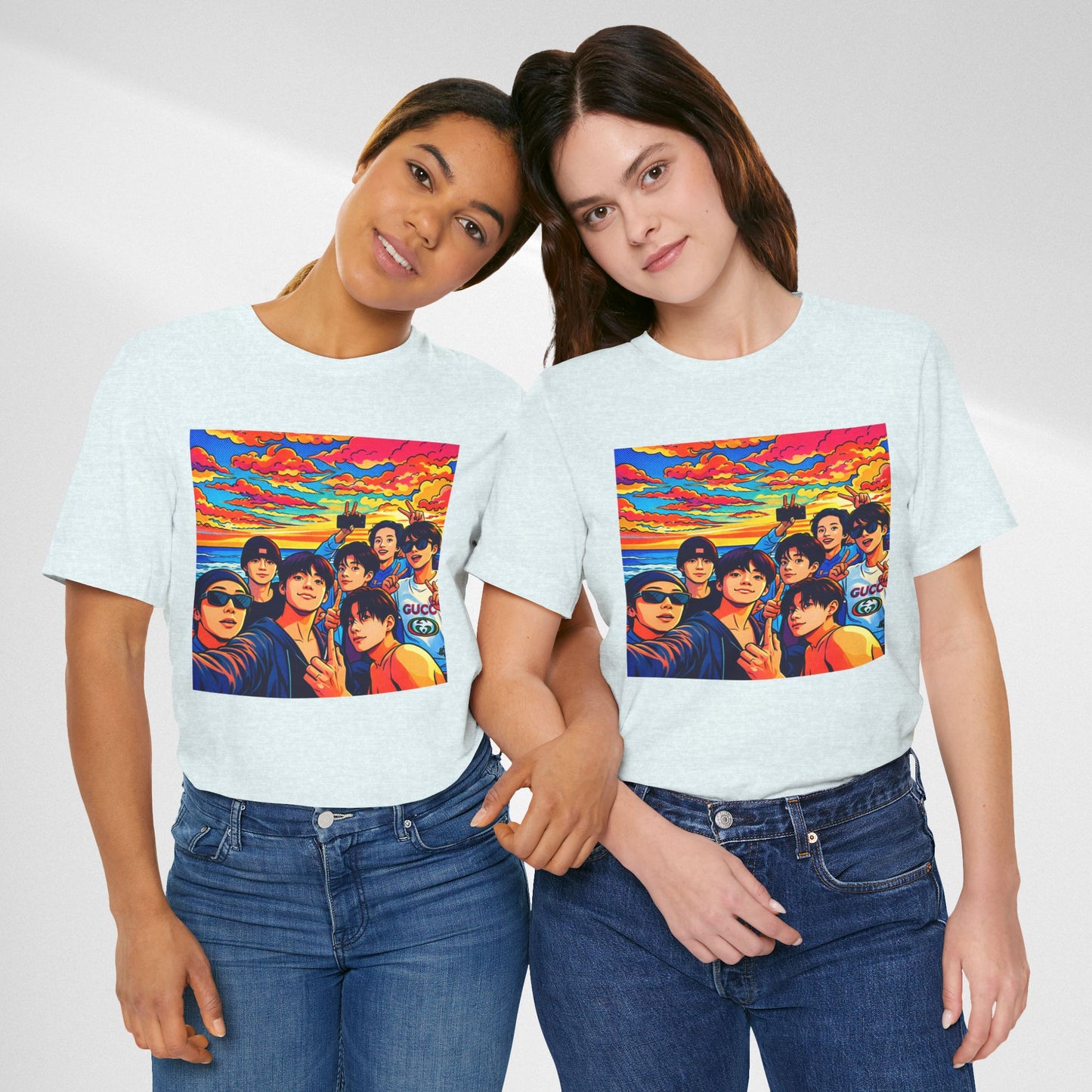 BTS Vibrant Sunset Group Portrait Tee