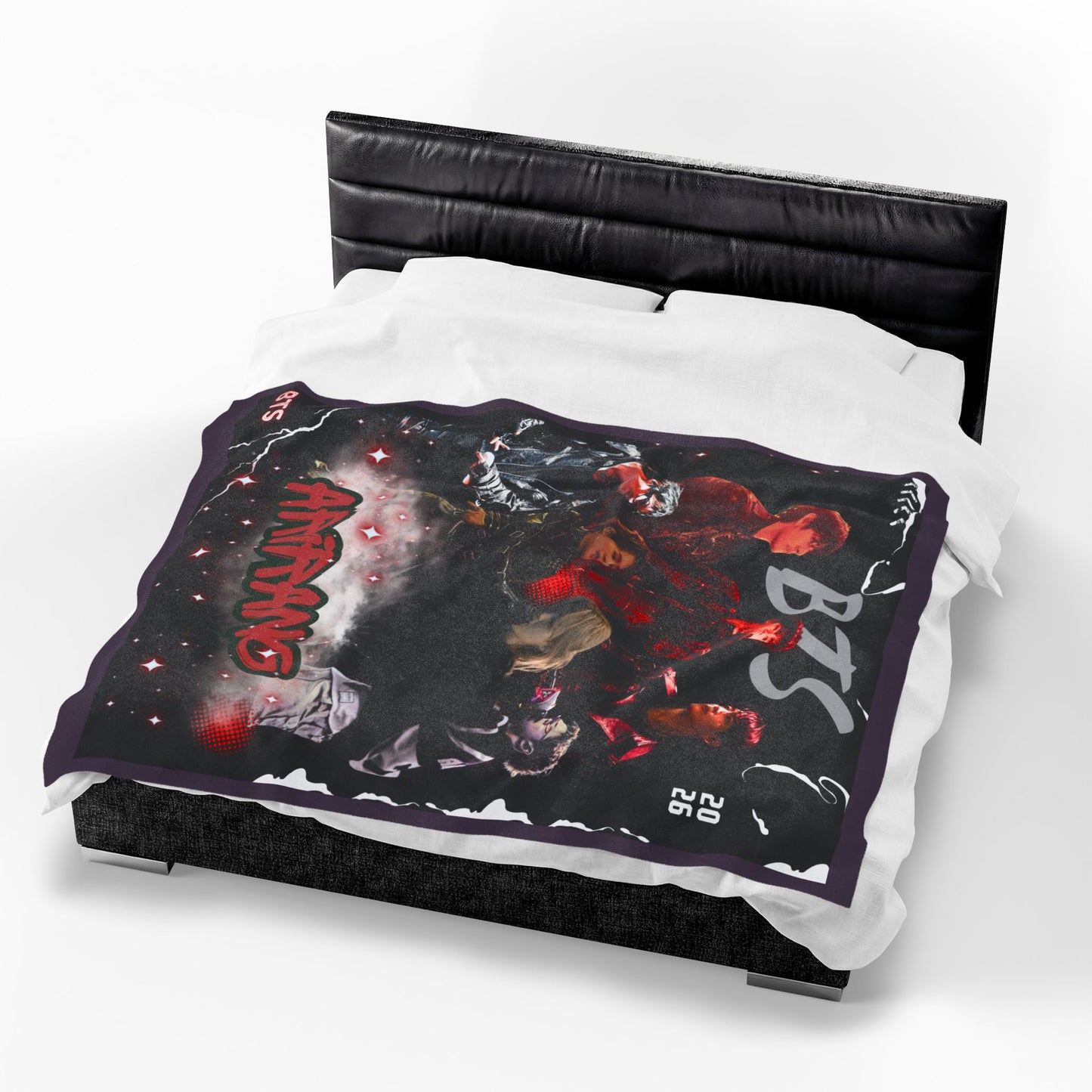 Velveteen Plush Blanket — BTS 'Arirang' Collage Fan Throw