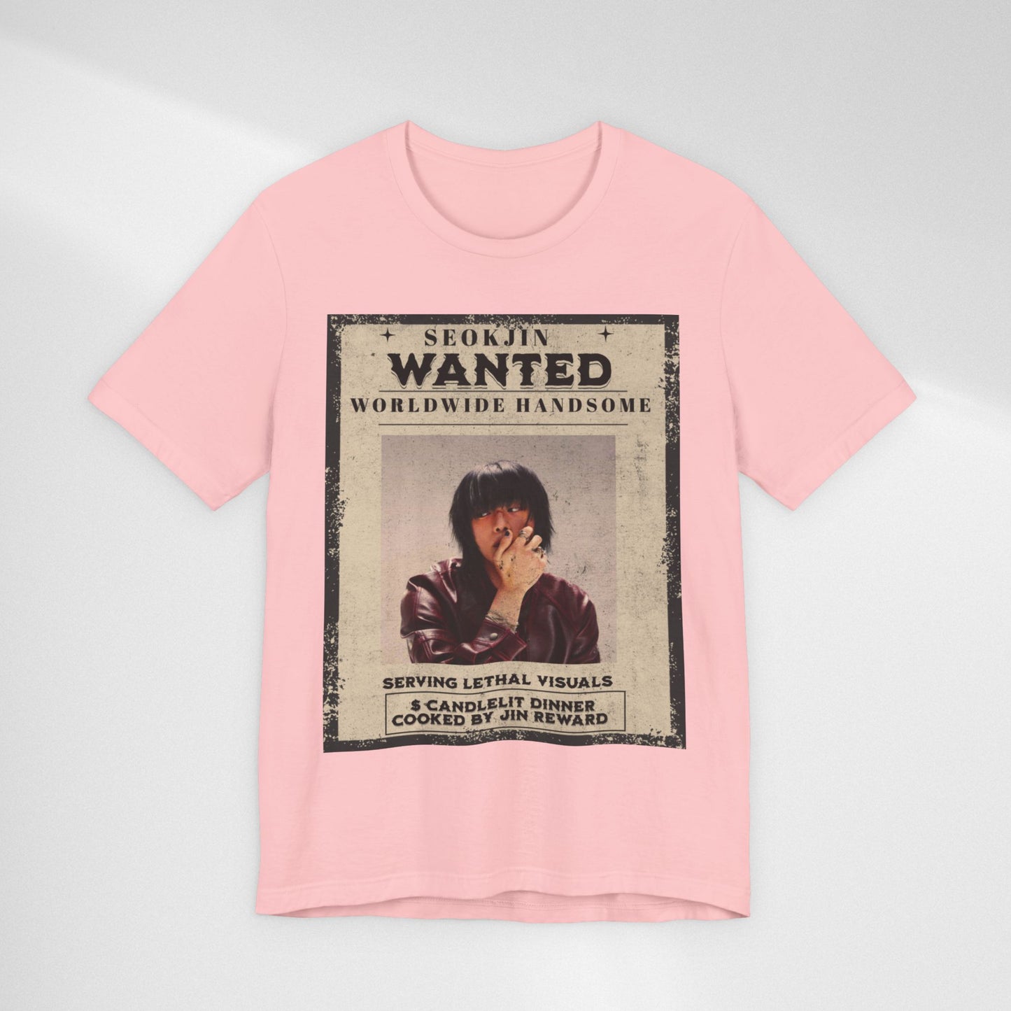 T-Shirt — 'Seokjin Wanted: Worldwide Handsome' Vintage Poster Tee
