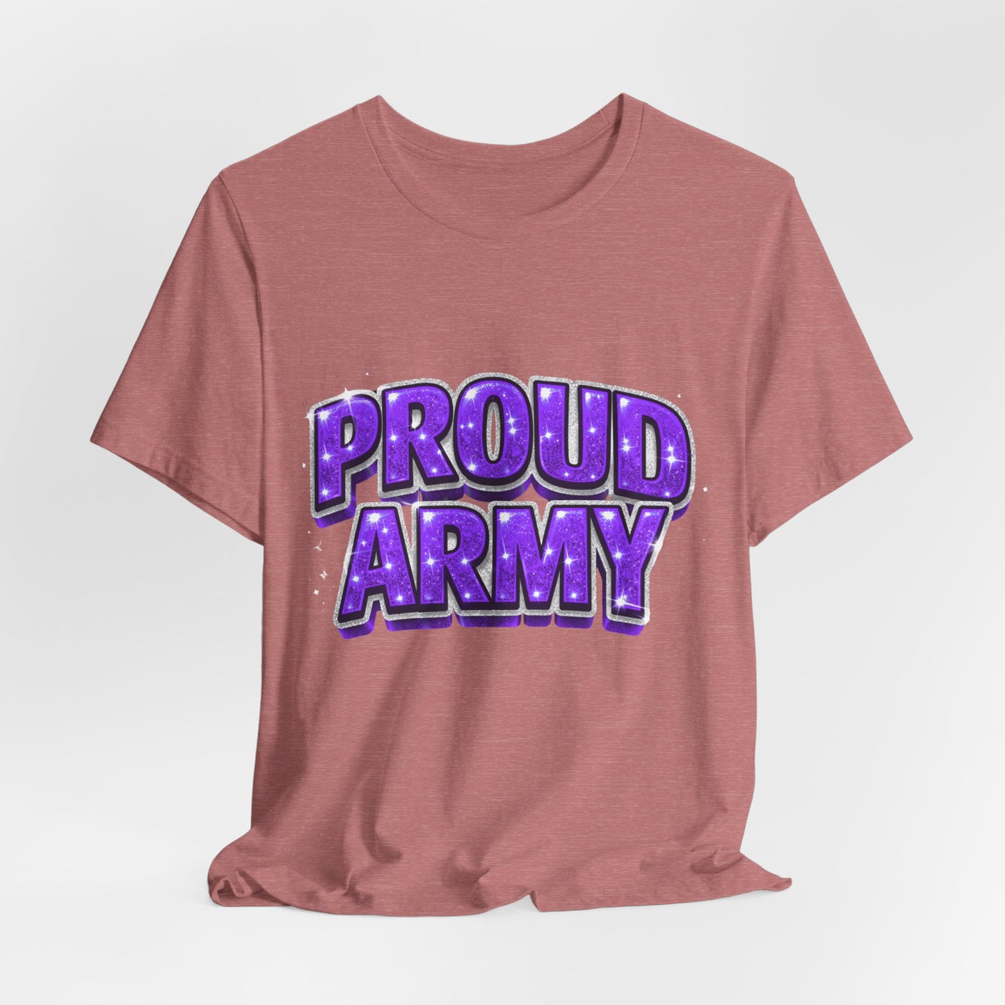 Proud Army T-Shirt — Bold Purple BTS Support Tee