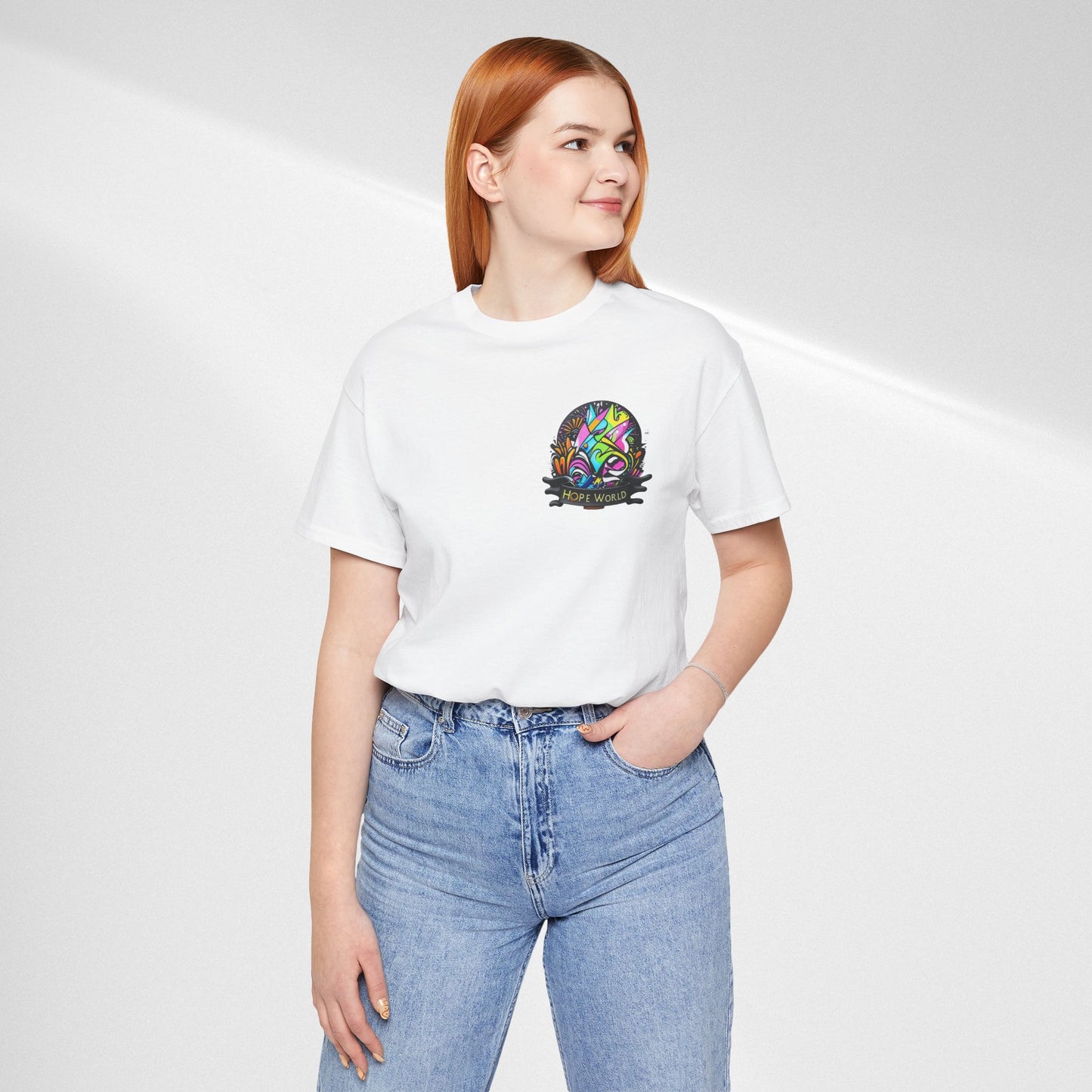 Hope World Graphic Tee — Colorful Graffiti BTS-Inspired Shirt