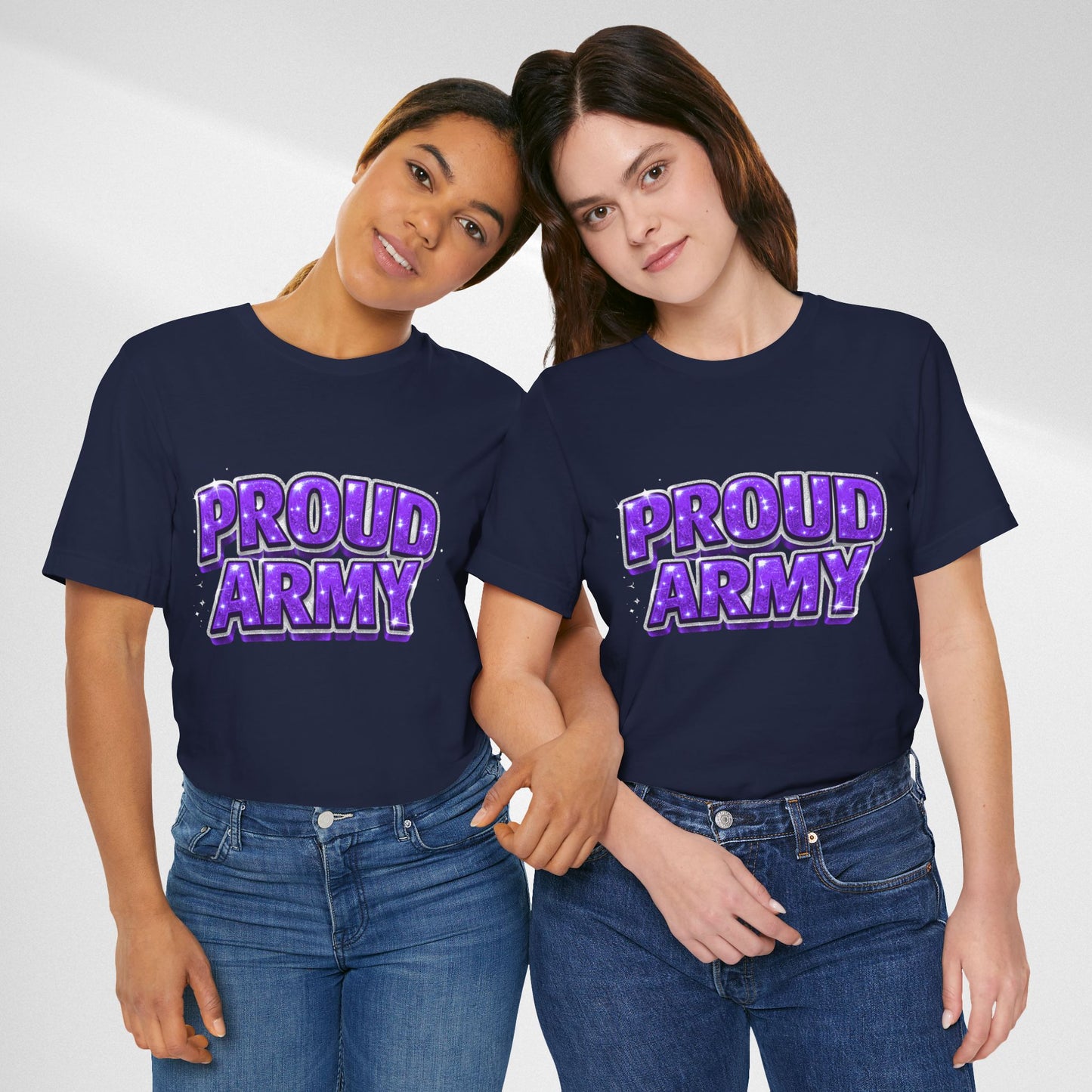 Proud Army T-Shirt — Bold Purple BTS Support Tee