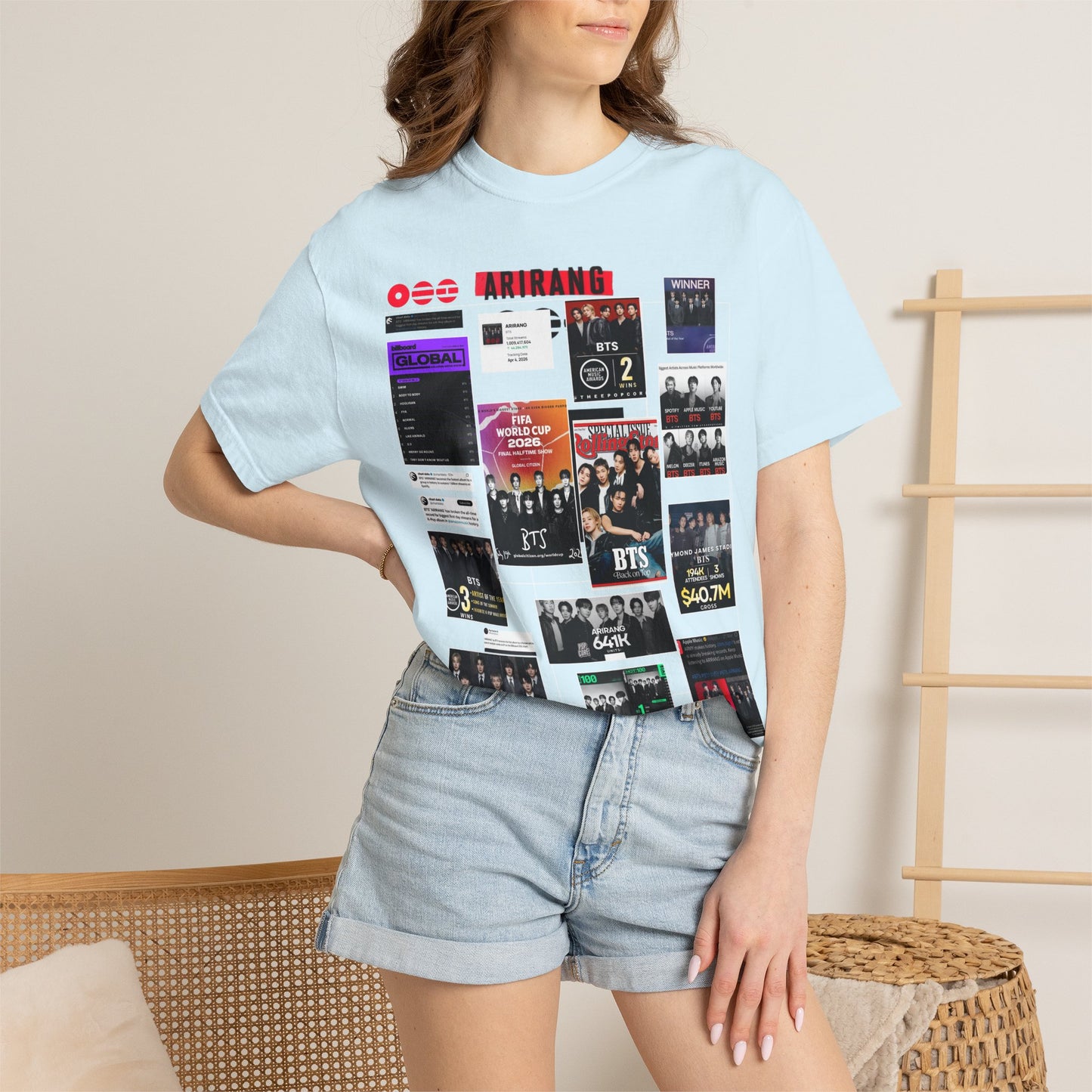BTS  ARIRANG Collage Graphic T-Shirt — K-Pop Fan Tribute Tee