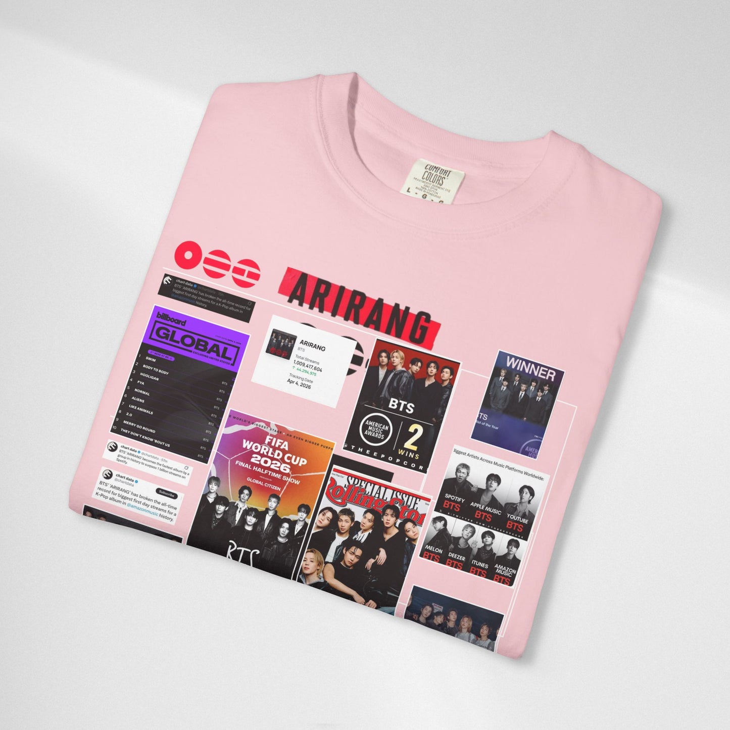 BTS  ARIRANG Collage Graphic T-Shirt — K-Pop Fan Tribute Tee