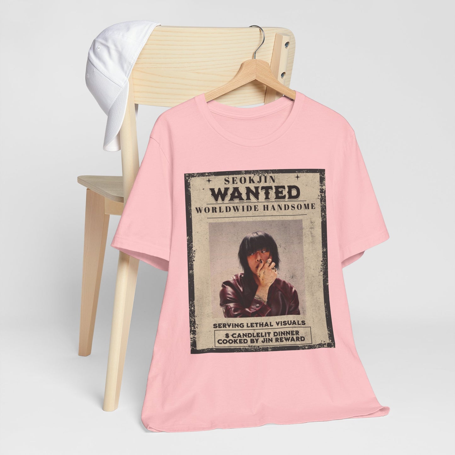 T-Shirt — 'Seokjin Wanted: Worldwide Handsome' Vintage Poster Tee