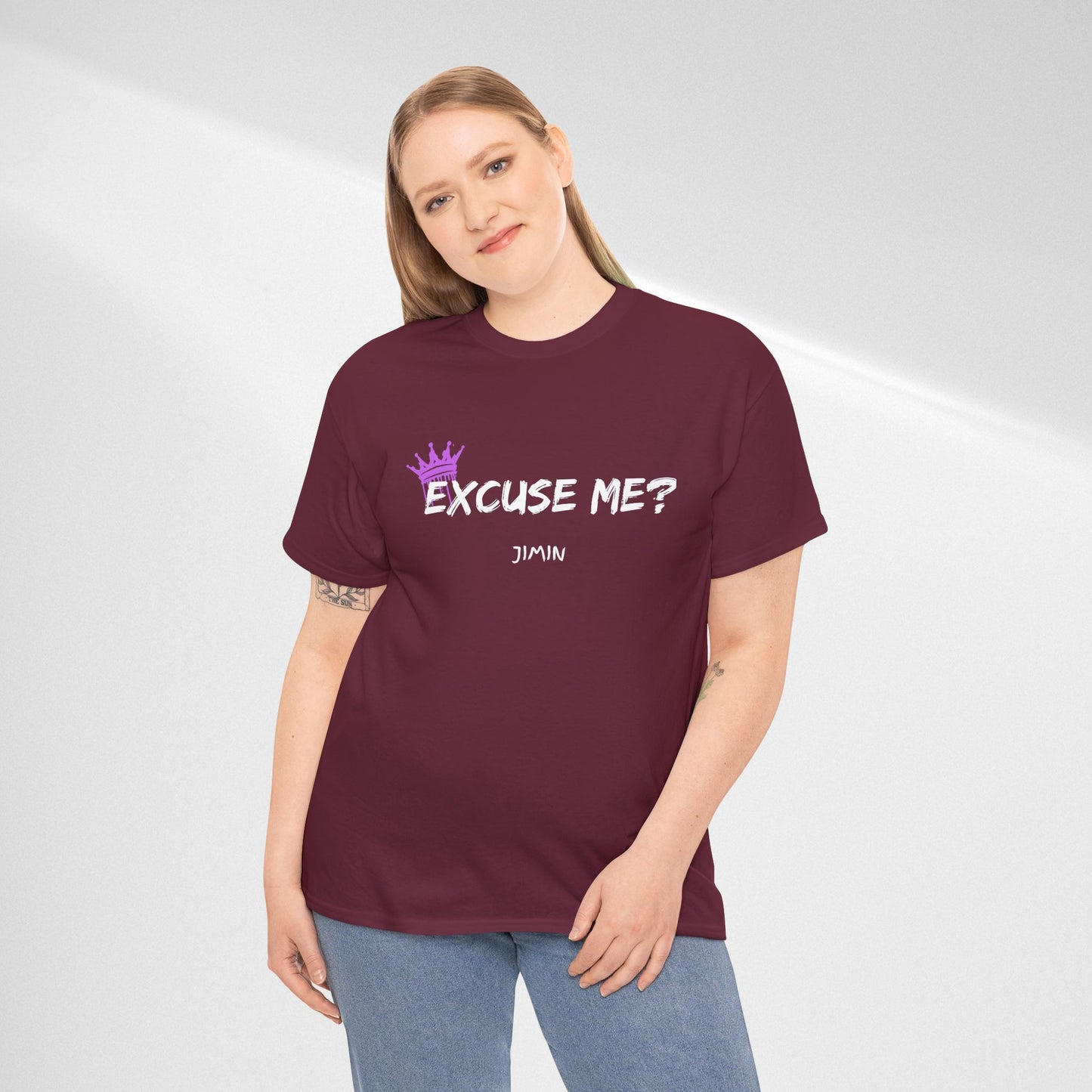 Excuse Me? Tee — Jimin Crown Graphic T‑Shirt