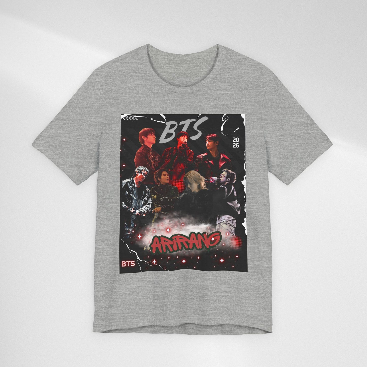 BTS ARIRANG Band Graphic Tee — 'BTS ARMY' Retro Concert Poster Shirt