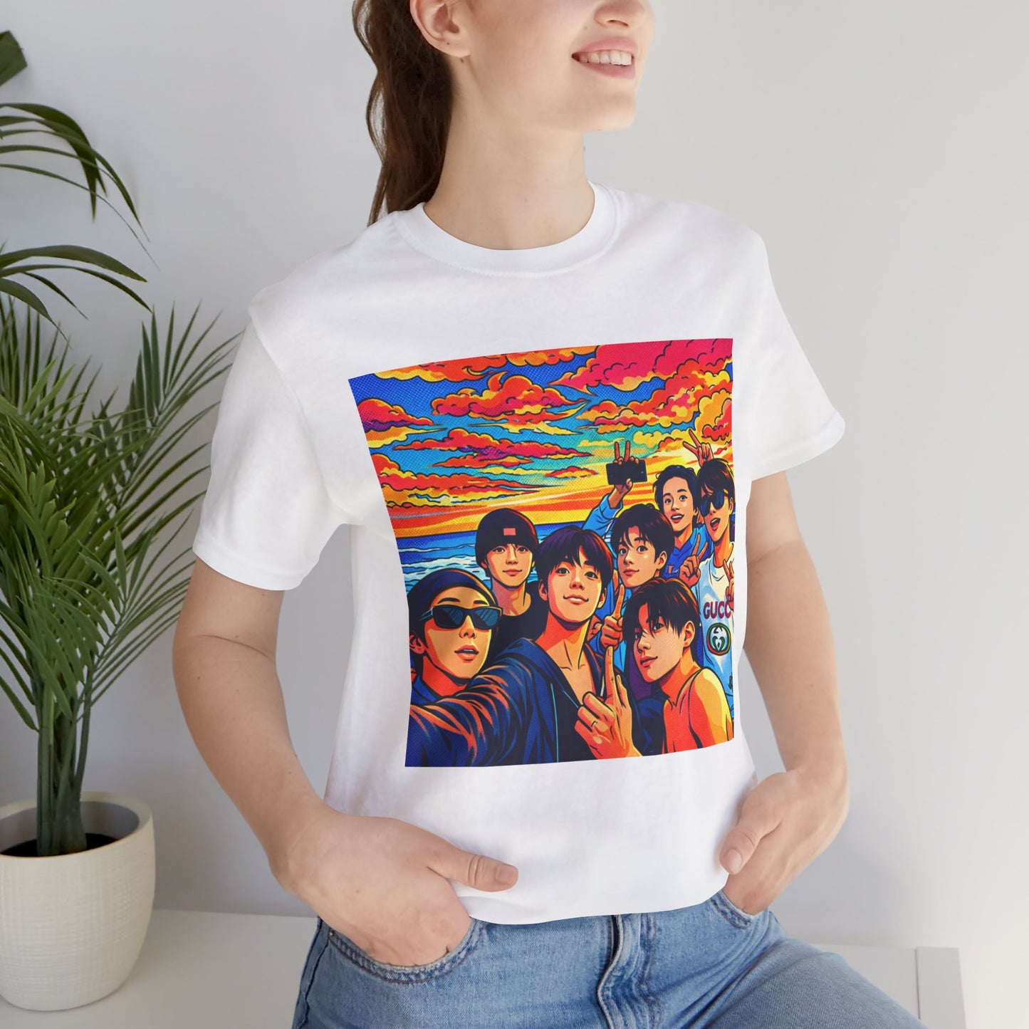 BTS Vibrant Sunset Group Portrait Tee