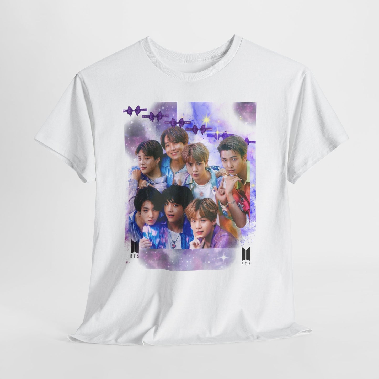 BTS Collage Tee — Purple Dream Photo Graphic T-Shirt