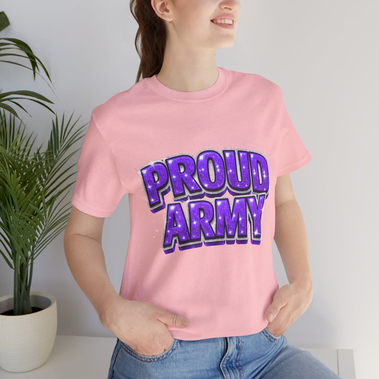 Proud Army T-Shirt — Bold Purple BTS Support Tee