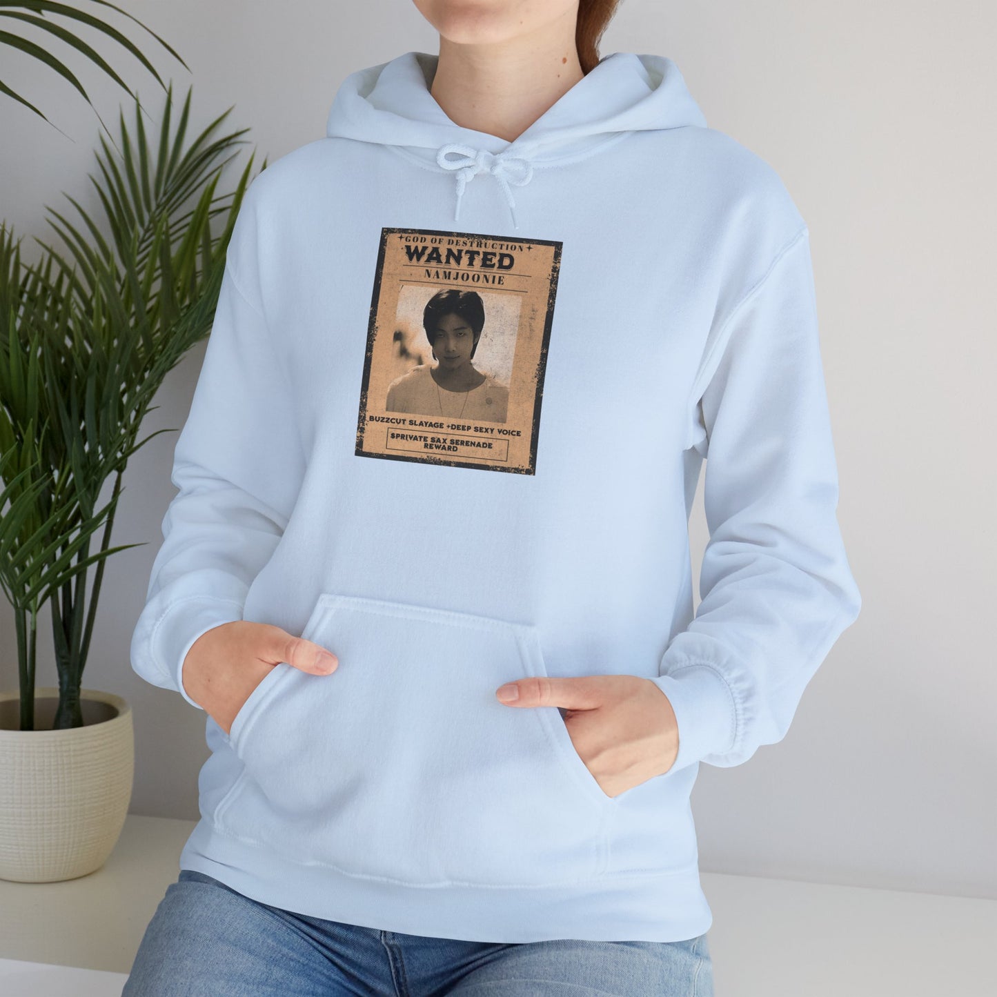 Hoodie - Vintage Namjoon 'WANTED' Poster Graphic Pullover