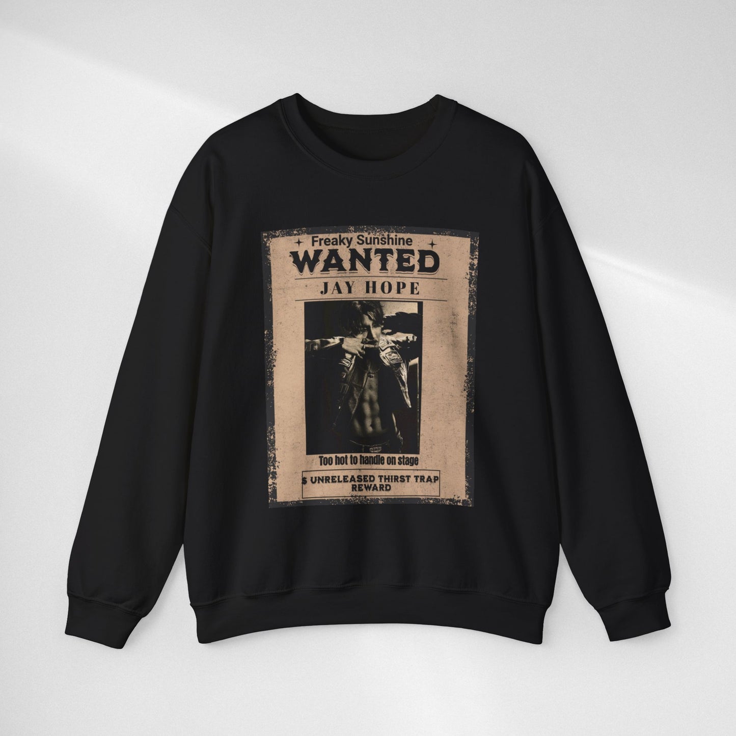 Wanted 'Jay Hope' Vintage Poster Sweatshirt – Retro Western Graphic Crewneck