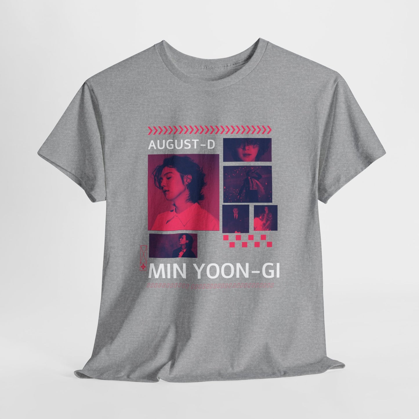 Min Yoon-Gi Photo Grid Tee — K‑Pop BTS August‑D Fan Shirt