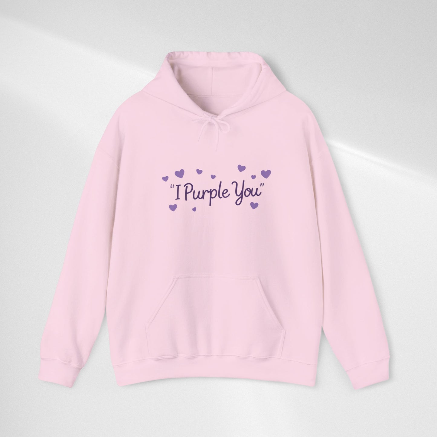 I Purple You Hoodie — Cute Purple Heart Love Pullover
