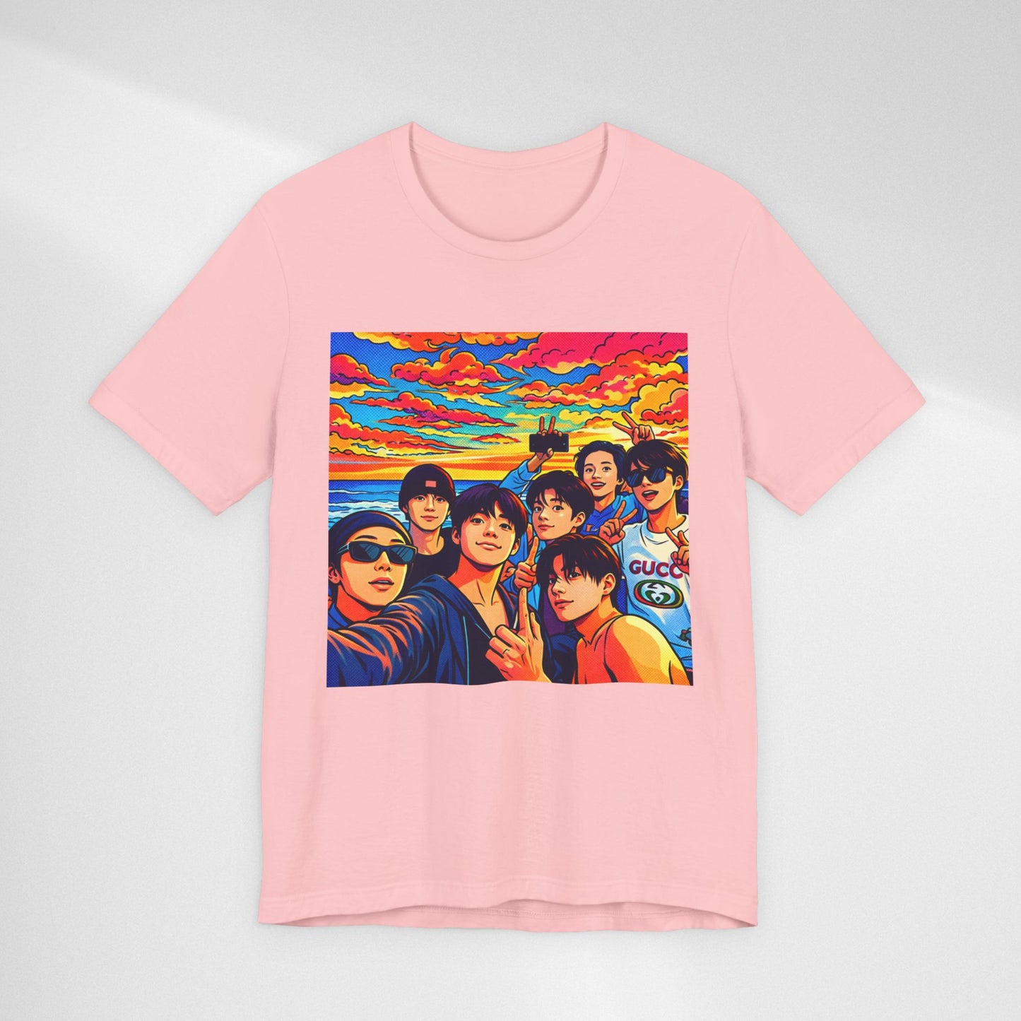BTS Vibrant Sunset Group Portrait Tee