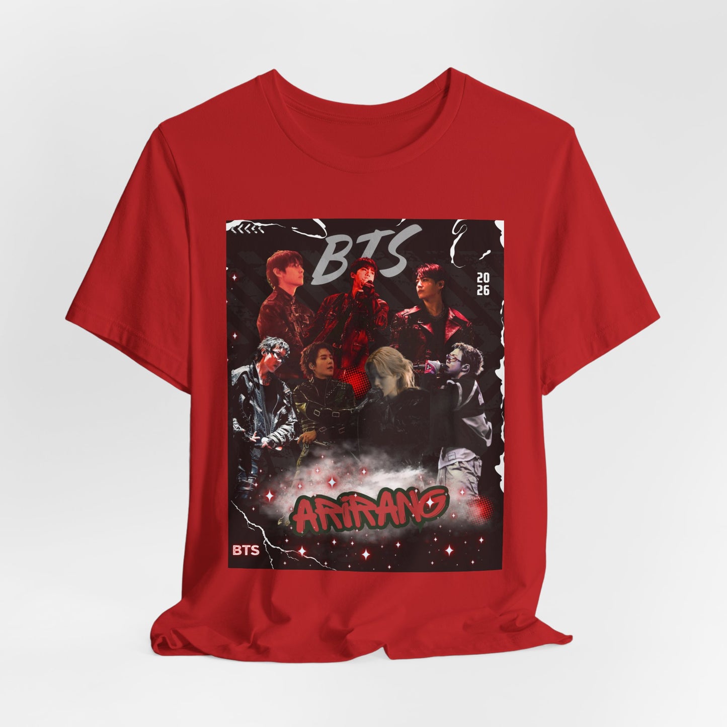 BTS ARIRANG Band Graphic Tee — 'BTS ARMY' Retro Concert Poster Shirt