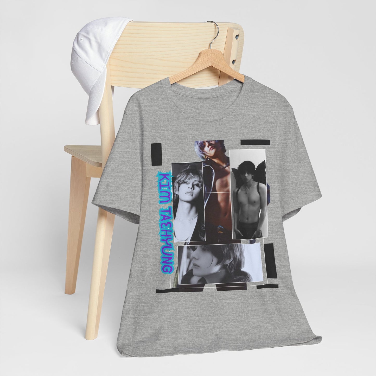 TAE Photo Collage Graphic Tee — Retro Black & White Portraits
