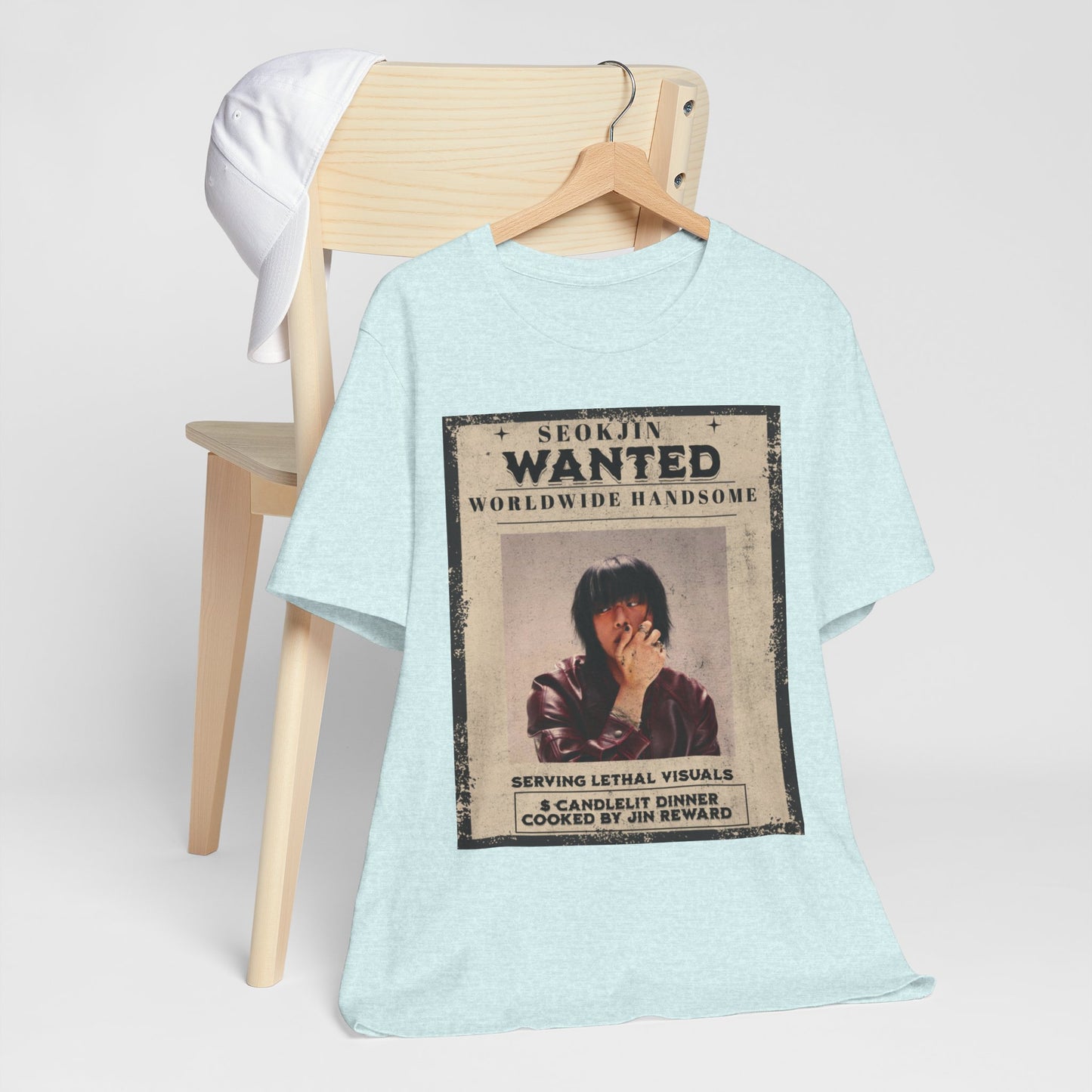 T-Shirt — 'Seokjin Wanted: Worldwide Handsome' Vintage Poster Tee