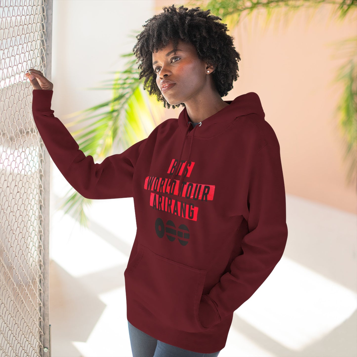 BTS World Tour Hoodie — 'Arirang' Fleece Pullover with Tour Dates
