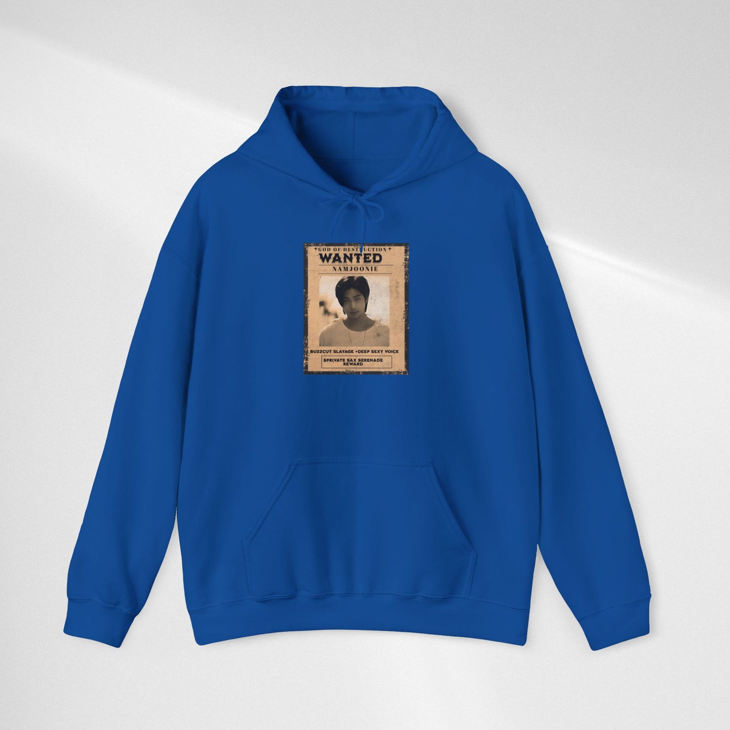 Hoodie - Vintage Namjoon 'WANTED' Poster Graphic Pullover