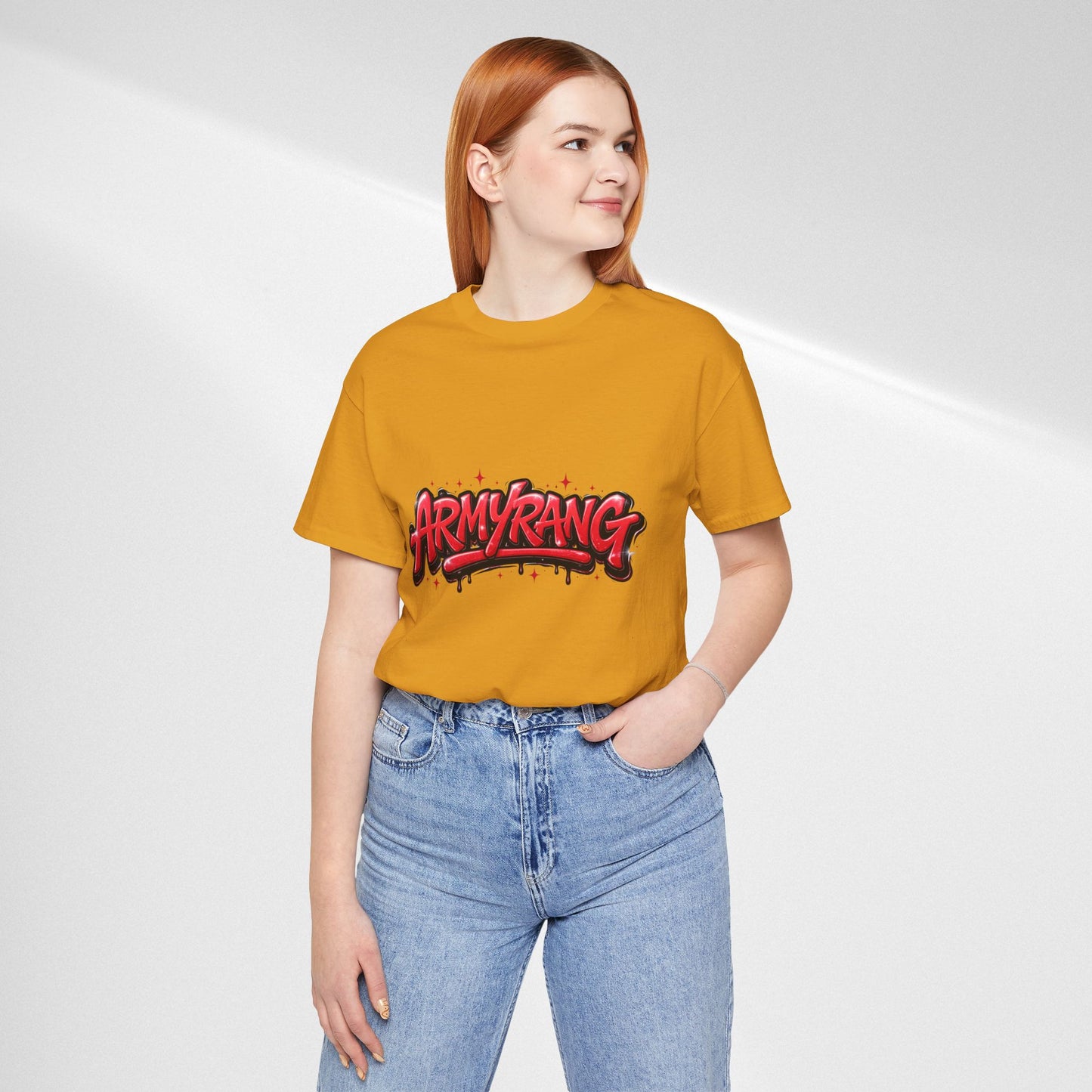 BTS T-Shirt — 'ARMYRANG' Red Graffiti Logo Tee