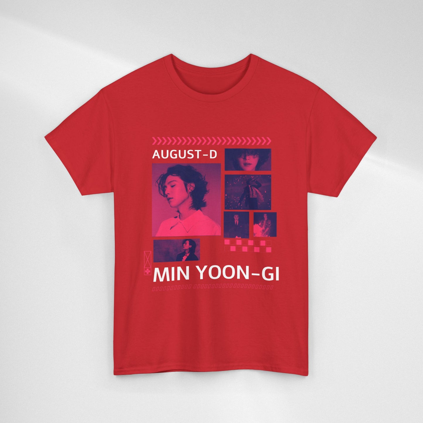 Min Yoon-Gi Photo Grid Tee — K‑Pop BTS August‑D Fan Shirt