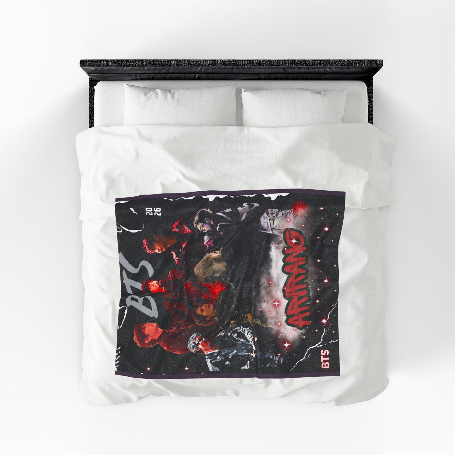 Velveteen Plush Blanket — BTS 'Arirang' Collage Fan Throw