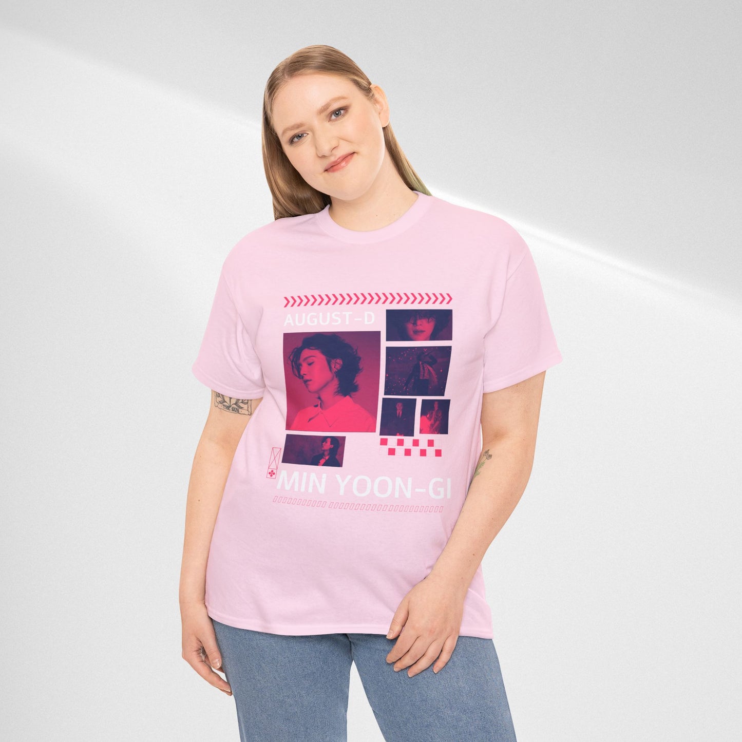 Min Yoon-Gi Photo Grid Tee — K‑Pop BTS August‑D Fan Shirt
