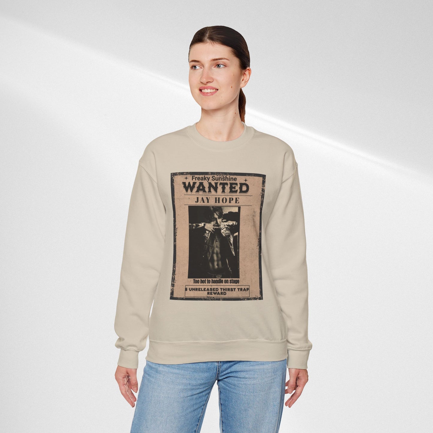 Wanted 'Jay Hope' Vintage Poster Sweatshirt – Retro Western Graphic Crewneck