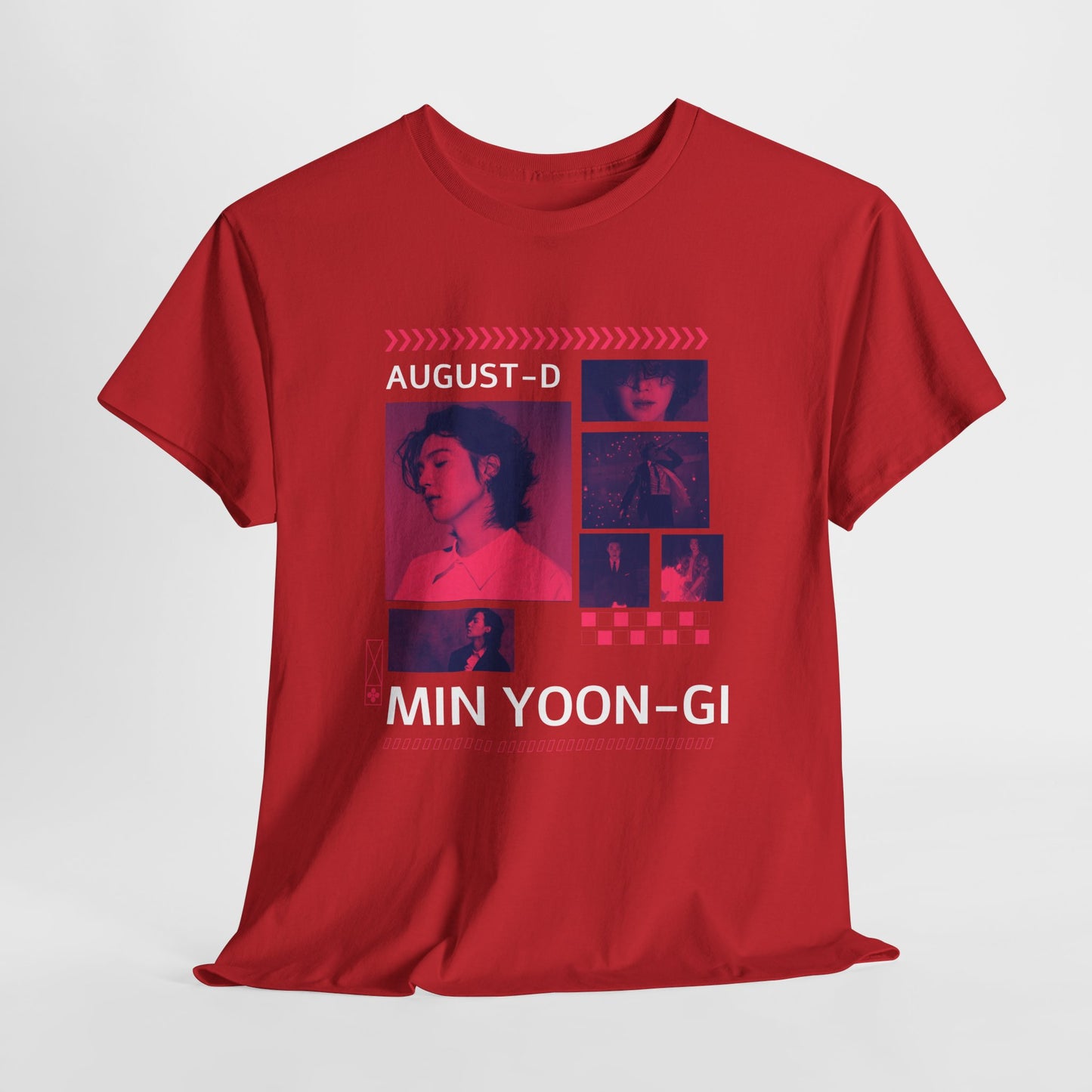 Min Yoon-Gi Photo Grid Tee — K‑Pop BTS August‑D Fan Shirt