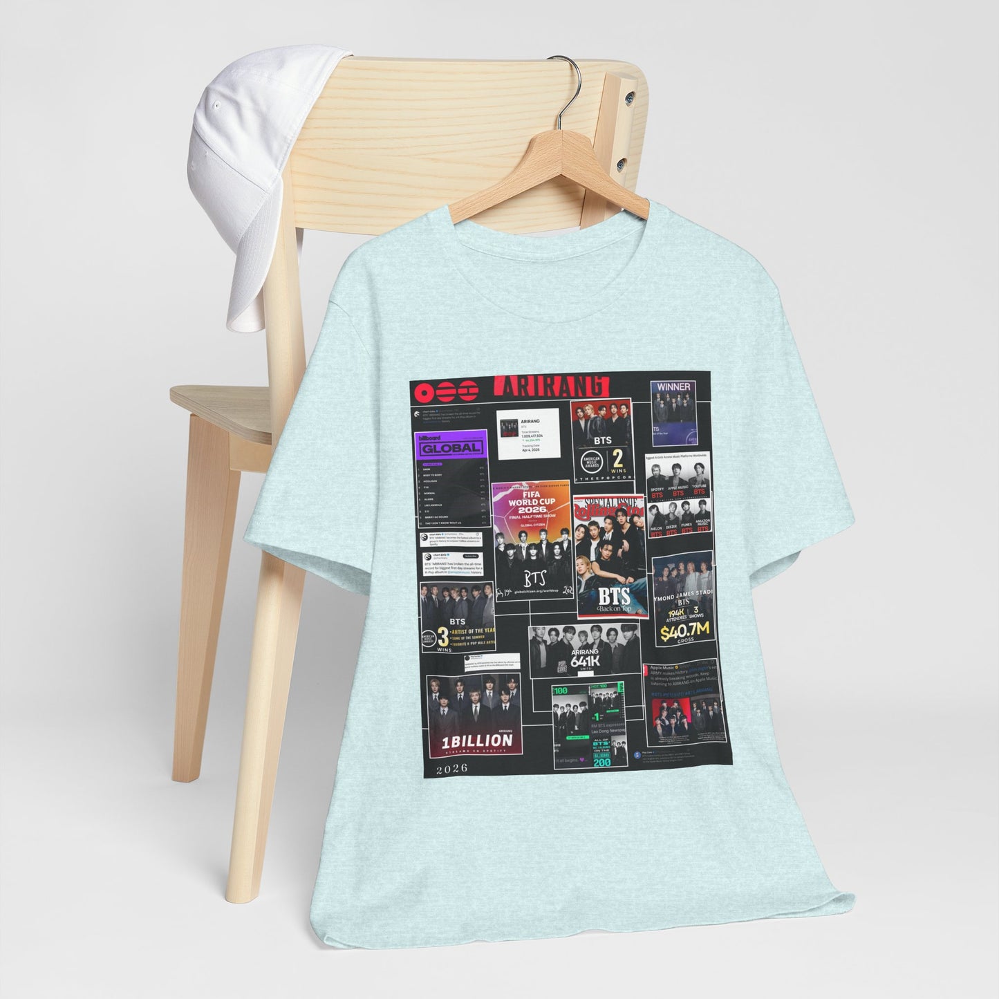 BTS  ARIRANG Collage Graphic Tee — K‑Pop Fan Tribute Shirt