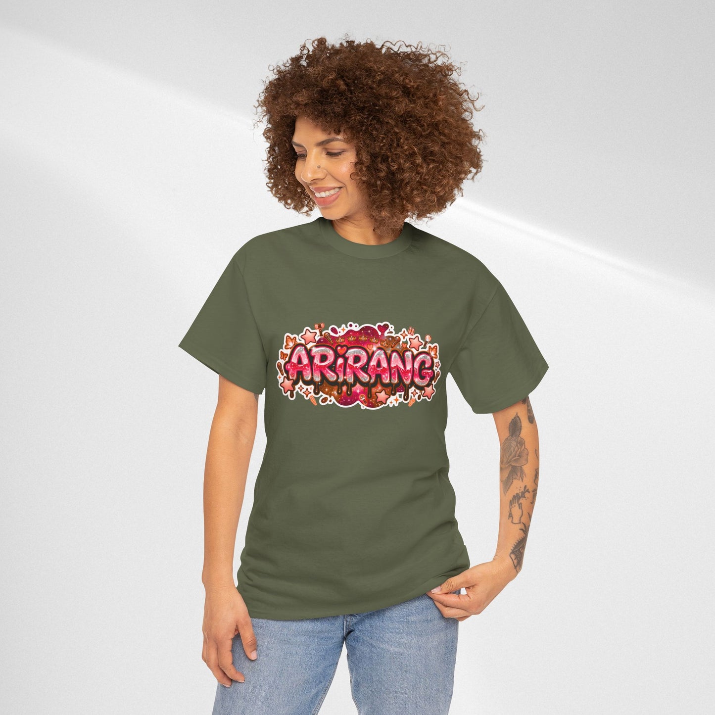 BTS Arirang Floral Graphic Tee - Korean Music Tribute Shirt