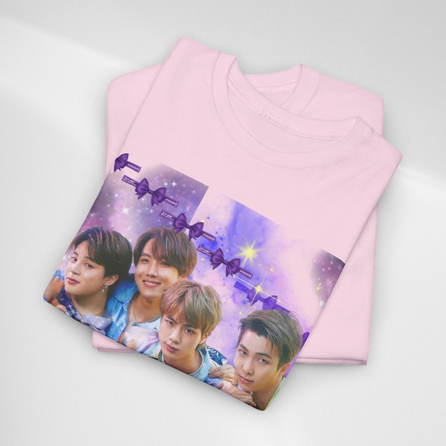 BTS Collage Tee — Purple Dream Photo Graphic T-Shirt