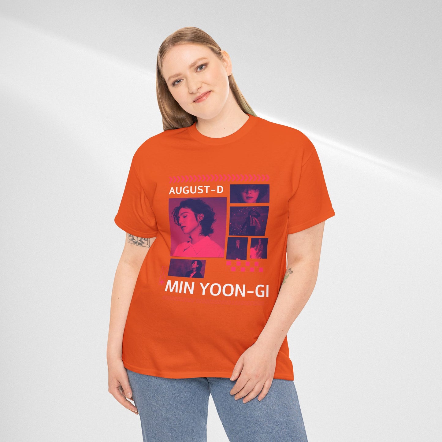 Min Yoon-Gi Photo Grid Tee — K‑Pop BTS August‑D Fan Shirt