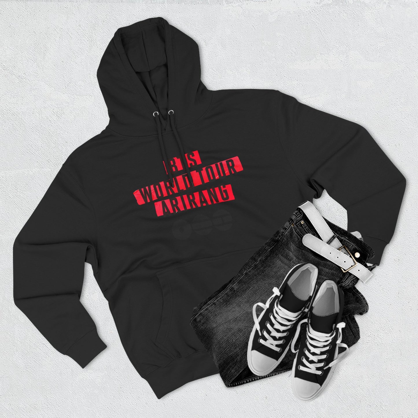 BTS World Tour Hoodie — 'Arirang' Fleece Pullover with Tour Dates